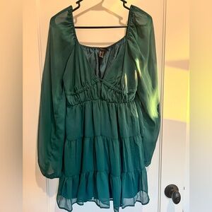 Ruffled Smocked-Waist Tiered Dress
